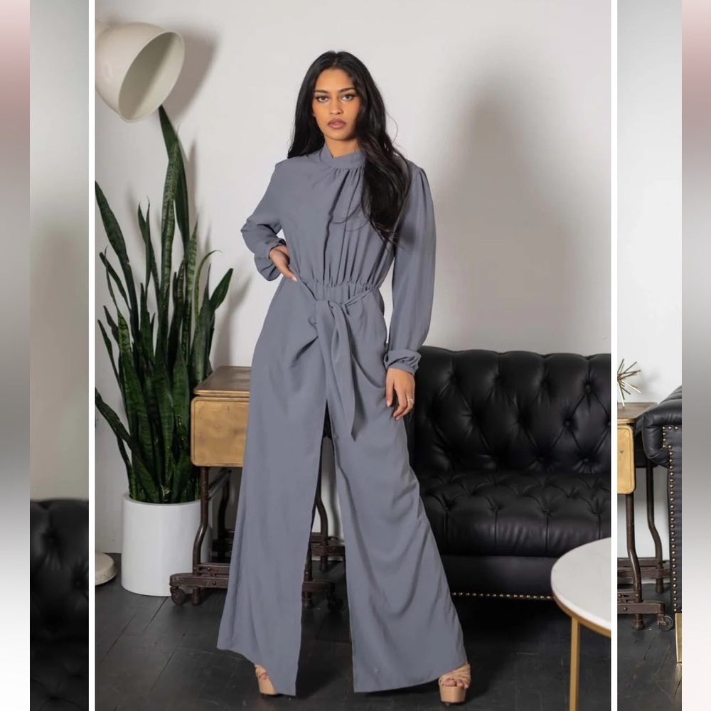 NWOT Grey Skirt Jumpsuit